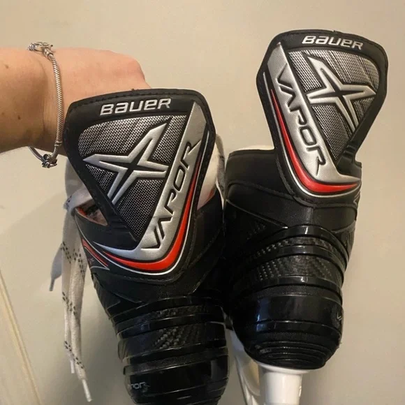 Bauer Black and Red Hockey Skates - Picture 2 of 4